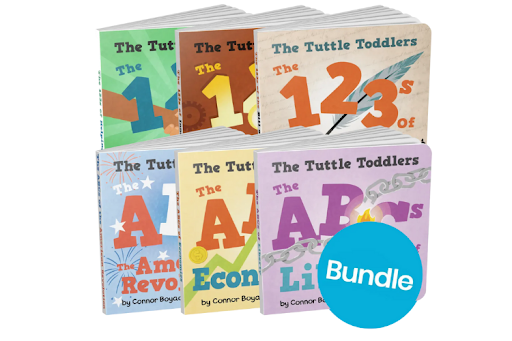 Toddler educational book bundle for ABC and counting skills.