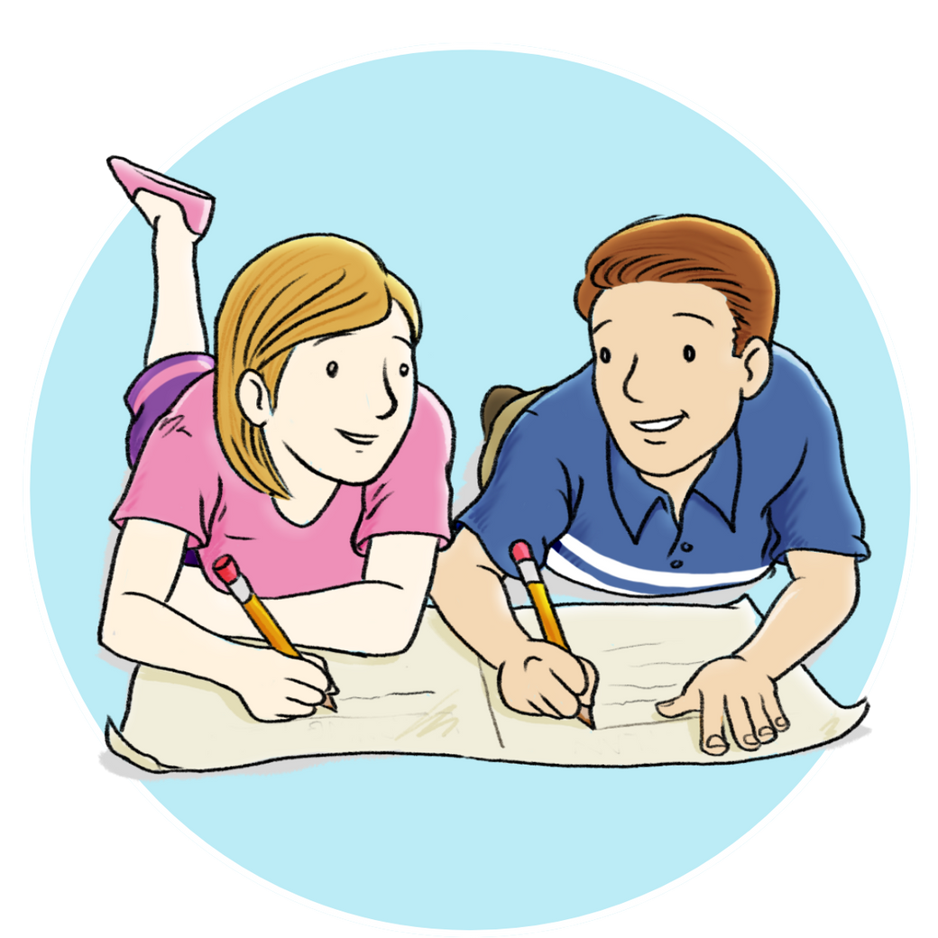 Kids writing letters for America 250